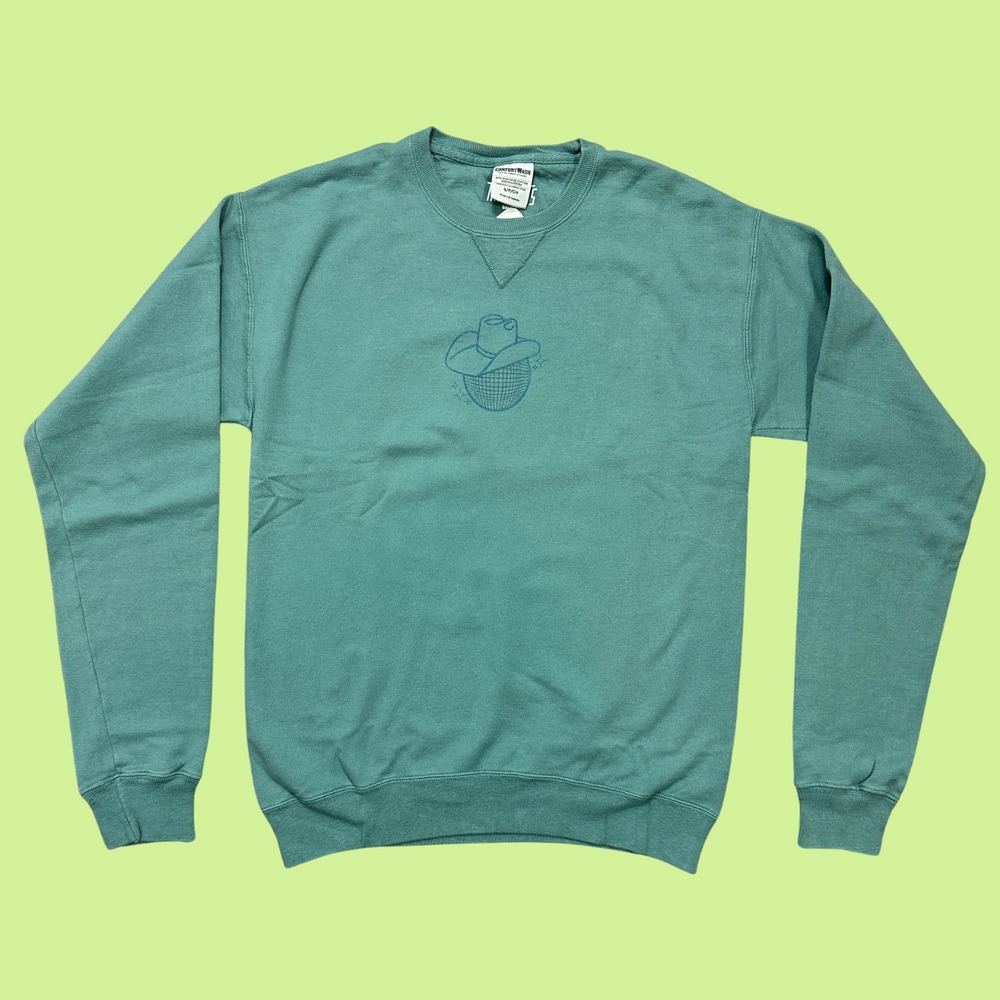 Inner Thoughts Go Wild for a While Disco Cowboy Crewneck Sweatshirt‎